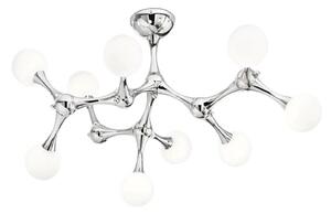 Ideal Lux - LED Prisadený luster NODINO 9xG9/3W/230V pr. 83 cm lesklý chróm/biela