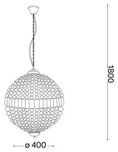 Ideal Lux - LED Krištáľový luster na reťazi LUXOR 6xG9/3W/230V pr. 40 cm číra