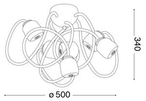 Ideal Lux - LED Flexibilný prisadený luster OCTOPUS 6xG9/3W/230V pestrofarebná