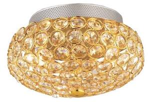 Ideal Lux - LED Krištáľové stropné svietidlo KING 3xG9/3W/230V pr. 25,5 cm zlatá