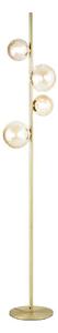 Ideal Lux - LED Stojacia lampa PERLAGE 4xG9/3W/230V zlatá/dymová