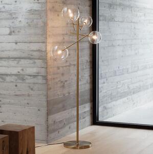 Ideal Lux - LED Stojacia lampa EQUINOXE 4xG4/2W/230V mosadz/číra