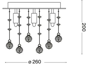Ideal Lux-LED Kr. stropné svietidlo MOONLIGHT 5xG9/3W/230V pr. 26 cm lesklý chróm