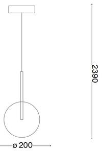 Ideal Lux - LED Luster na lanku EQUINOXE 1xG4/2W/230V pr. 20 cm mosadz/dymová