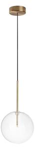 Ideal Lux - LED Luster na lanku EQUINOXE 1xG4/2W/230V pr. 20 cm mosadz/číra