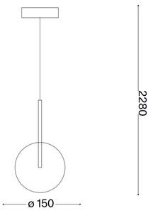 Ideal Lux - LED Luster na lanku EQUINOXE 1xG4/2W/230V pr. 15 cm chróm/číra