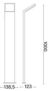Ideal Lux- LED Vonkajšia lampa STYLE LED/8,5W/230V 4000K 100 cm CRI 90 IP54 čierna
