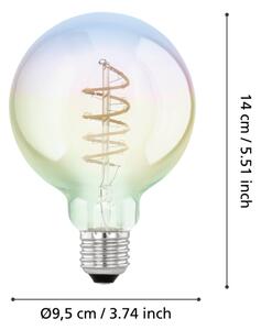 Stmievateľná LED žiarovka VINTAGE G95 E27/4W/230V 2000K - Eglo 110207