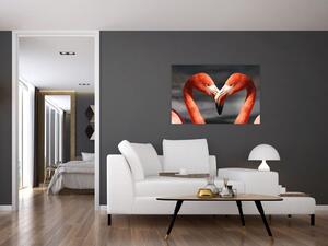 Obraz dvoch zamilovaných plameniakov (90x60 cm)