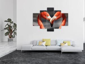 Obraz dvoch zamilovaných plameniakov (150x105 cm)