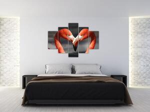 Obraz dvoch zamilovaných plameniakov (150x105 cm)