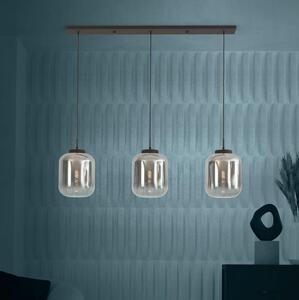 Eglo 390104 - Luster na lanku BULCIAGO 3xE27/40W/230V dymová