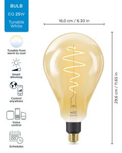 LED Stmievateľná žiarovka VINTAGE PS160 E27/6,5W/230V 2000-5000K CRI 90 Wi-Fi -WiZ