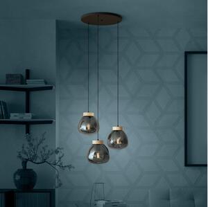 Eglo 390319 - Luster na lanku MAGACELA 3xE27/40W/230V dymová