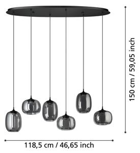 Eglo 390415 - LED Stmievateľný luster na lanku LARVA 6xLED/3,7W/230V 2700-6500K+DO
