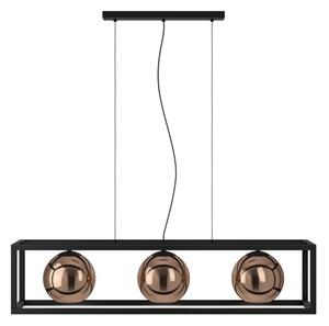 Eglo 390091 - Luster na lanku CORDOBA 3xE27/40W/230V medená/čierna