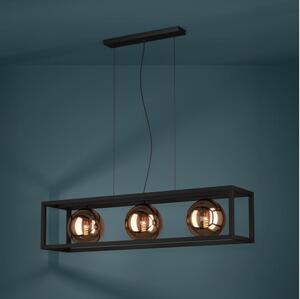 Eglo 390091 - Luster na lanku CORDOBA 3xE27/40W/230V medená/čierna