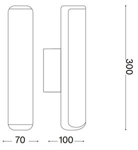 Ideal Lux - LED Vonkajšie nás. svietidlo ETERE LED/9,5W/230V 4000K IP44 čierna