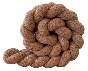 Vulpi Mantinel do postieľky Vrkoč 180cm Boucle Handmade Farba: hnedá