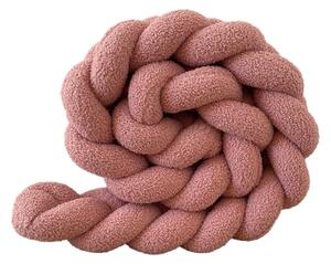Vulpi Mantinel do postieľky Vrkoč 180cm Boucle Handmade Farba: staroružová