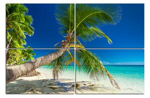 Obraz na plátne - Pláž s palmami 184C (90x60 cm)