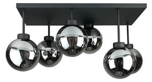 Prisadený luster DEA 6xE14/60W/230V čierna/dymová čierna