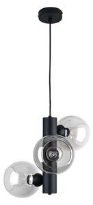 Luster na lanku TUBE 3xE27/60W/230V čierna/číra