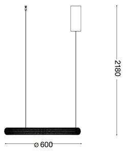 Ideal Lux - LED Luster na lanku MIRACLE LED/37W/230V pr. 60 cm CRI 90 matný chróm
