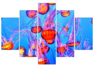 Obraz medúz v mori (150x105 cm)