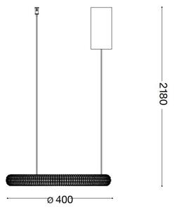 Ideal Lux - LED Luster na lanku MIRACLE LED/25W/230V pr. 40 cm CRI 90 matný chróm