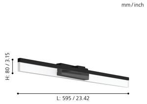 Eglo 780432 - LED Kúpeľňové osvetlenie zrkadla YANGUAS LED/11W/230V 59,5 cm IP44