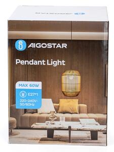 Aigostar - Luster na lanku 1xE27/60W/230V béžová