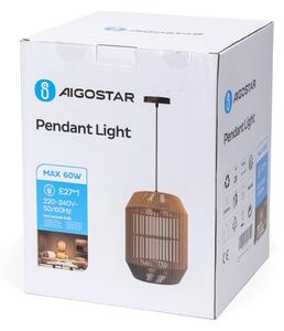 Aigostar - Luster na lanku 1xE27/60W/230V béžová