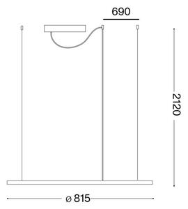 Ideal Lux - LED Luster na lanku HULAHOOP LED/39W/230V 3000K pr. 81,5cm CRI90 biela