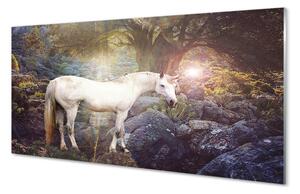 Nástenný panel  Unicorn v lese 100x50 cm