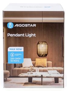 Aigostar - Luster na lanku 1xE27/60W/230V čierna
