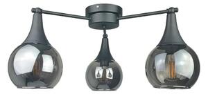 Prisadený luster STAR 3xE27/60W/230V čierna/dymová čierna