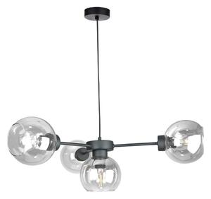 Luster na lanku KALIOPE 4xE27/60W/230V čierna/číra