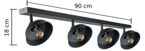 Bodové svietidlo FAUN 4xE27/60W/230V čierna