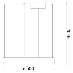 Ideal Lux - LED Luster na lanku ORACLE LED/28W/230V 3000K pr. 50 cm CRI 90 čierna