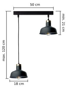 Luster na lanku HEBE 2xE27/60W/230V čierna