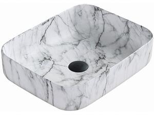 Mexen Carla umývadlo na dosku 50 x 39 cm, biely kameň - 21555093
