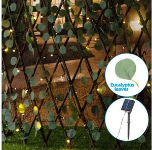 Aigostar - LED Solárna reťaz 148xLED/2x1,2m IP65 teplá biela eukalyptus