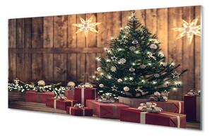 Nástenný panel  Darčeky Vianočný strom dekorácie dosky 100x50 cm