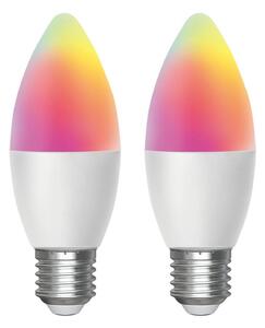 SADA 2x LED RGBW Stm. žiarovka MESH Smart C37 E27/6,5W/230V 2700-6500K - Aigostar