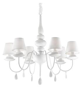 Ideal Lux - Luster na reťazi BLANCHE 6xE14/40W/230V pr. 75 cm biela