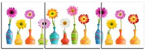 Obraz na plátne - Daisy kvety - panoráma 5991C (90x30 cm)