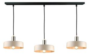 Luster na lanku LATTE 3xE27/60W/230V béžová/čierna/zlatá