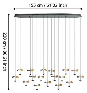 Eglo 390343 - LED Stmievateľný luster na lanku DRACERA 17xLED/2,3W/230V 3000K