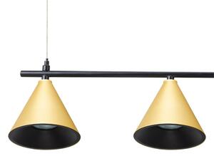 Luster na lanku CONE 4xGU10/10W/230V zlatá/čierna
